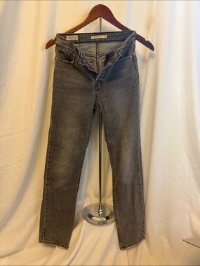 Levi’s Wedgie Straight Jeans Black Wash High Rise Size 23